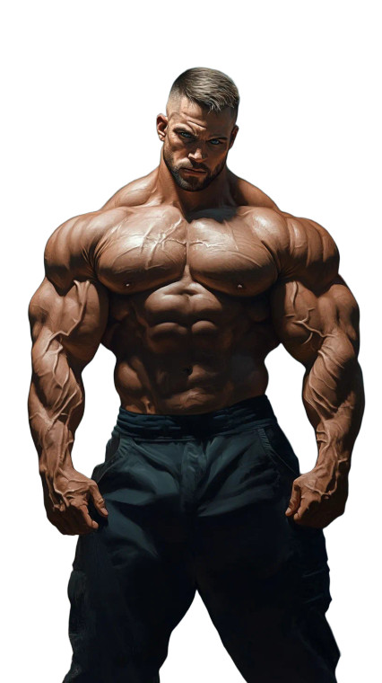 Muscular Bodybuilder V2 Vinyl Car Decal Sticker – Waterproof & UV-Resistant 8"