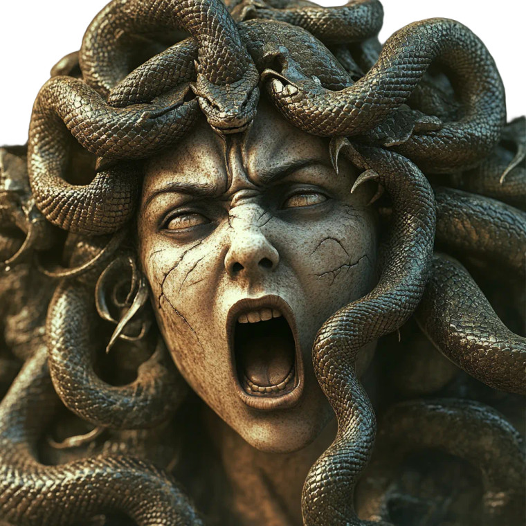 Medusa Tattoo Design Vinyl Car Decal Sticker – Waterproof & UV-Resistant 8"