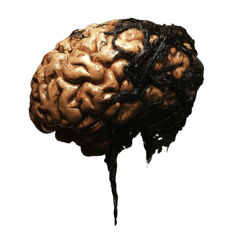Rotting Human Brain Vinyl Car Decal Sticker – Waterproof & UV-Resistant 8"