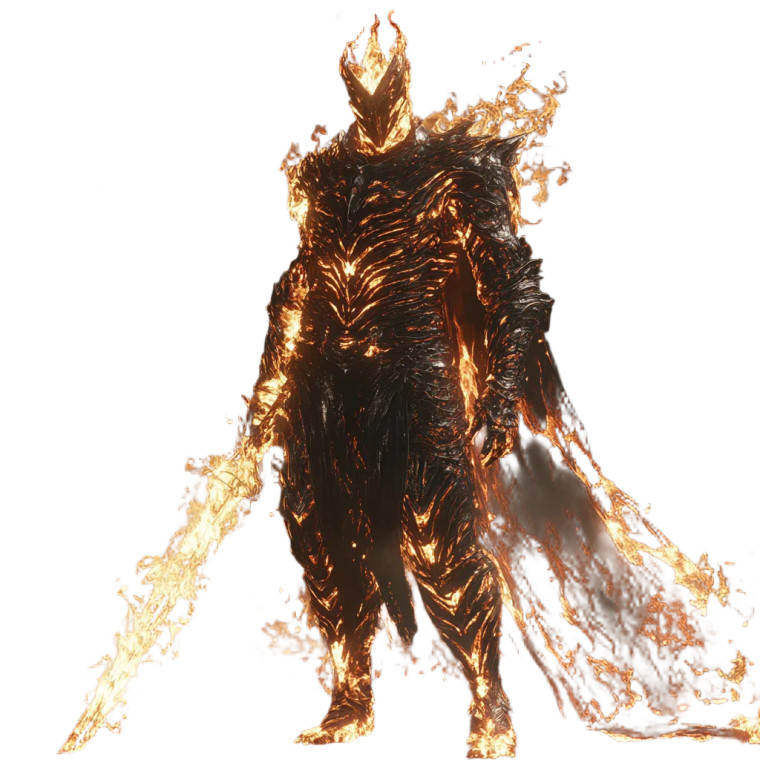 Blazing Fire Knight Vinyl Car Decal Sticker – Waterproof & UV-Resistant 8"