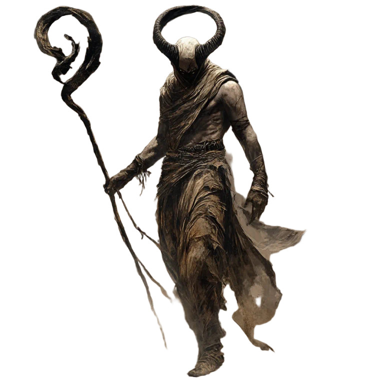 Demon With Staff V2 Vinyl Car Decal Sticker – Waterproof & UV-Resistant 8"