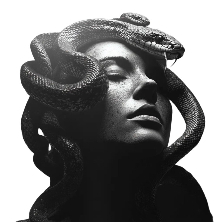 Medusa Portrait V14 Vinyl Car Decal Sticker – Waterproof & UV-Resistant 8"