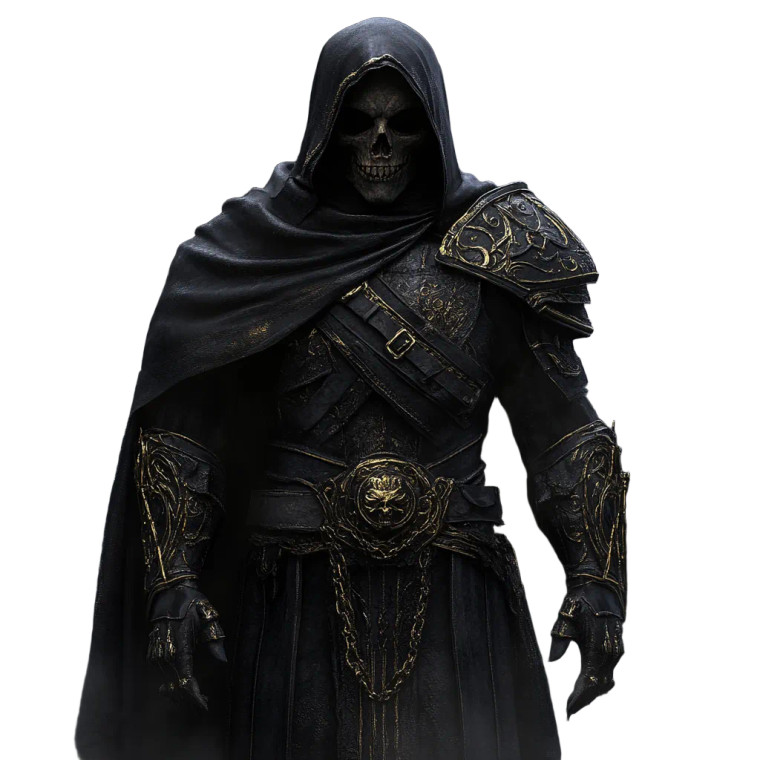 Hooded Skull Figure Vinyl Car Decal Sticker – Waterproof & UV-Resistant 8"