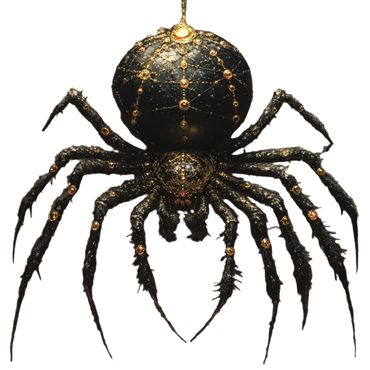 Gilded Giant Spider Vinyl Car Decal Sticker – Waterproof & UV-Resistant 8"