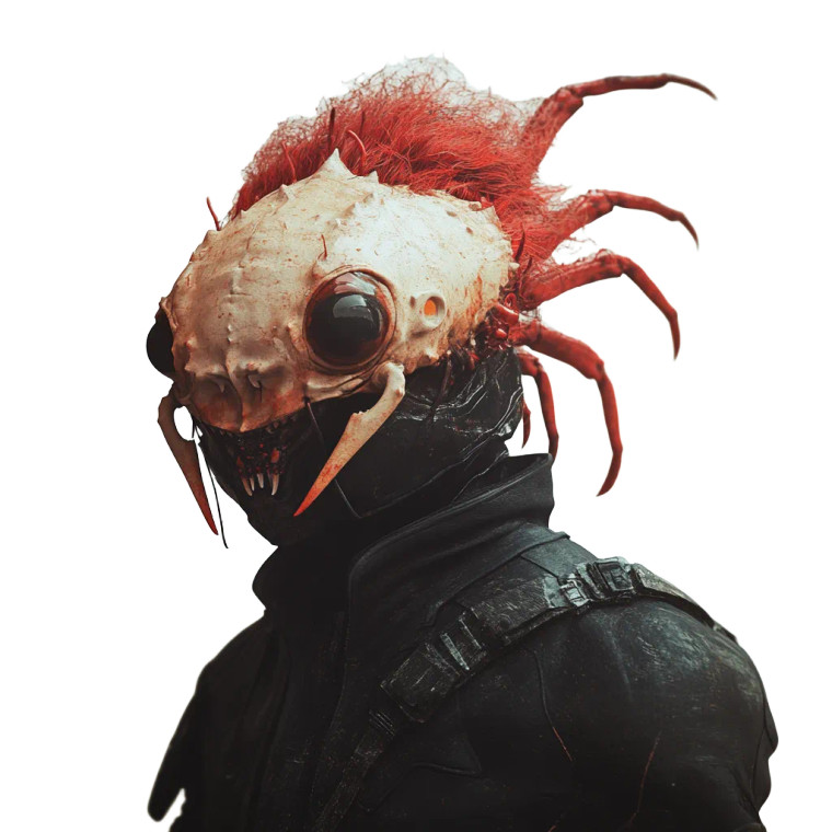 Crab-Headed Alien Vinyl Car Decal Sticker – Waterproof & UV-Resistant 8"