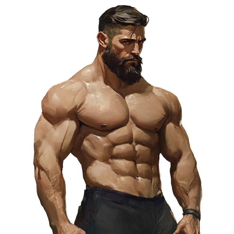 Lean Muscle Guy Vinyl Car Decal Sticker – Waterproof & UV-Resistant 8"