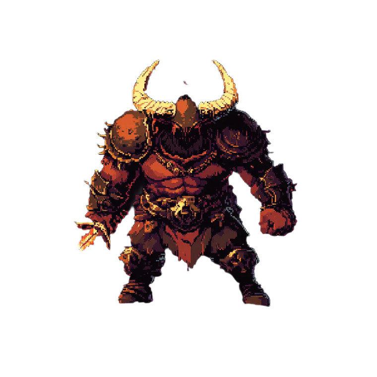 Minotaur Boss Vinyl Car Decal Sticker – Waterproof & UV-Resistant 8"