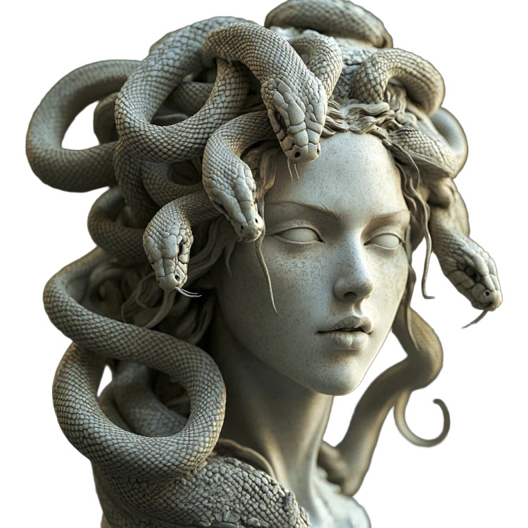 Ultra Realistic Medusa V2 Vinyl Car Decal Sticker – Waterproof & UV-Resistant 8"