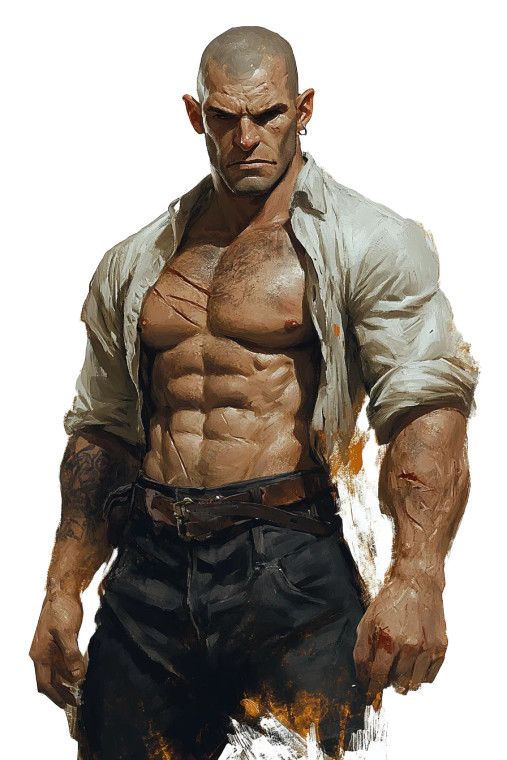 Muscular Dnd Orc Vinyl Car Decal Sticker – Waterproof & UV-Resistant 8"