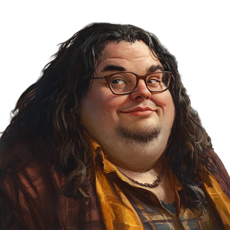 Fat Nerd Portrait Vinyl Car Decal Sticker – Waterproof & UV-Resistant 8"