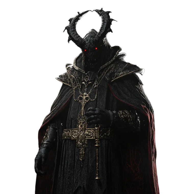 Demonic Cleric Vinyl Car Decal Sticker – Waterproof & UV-Resistant 8"