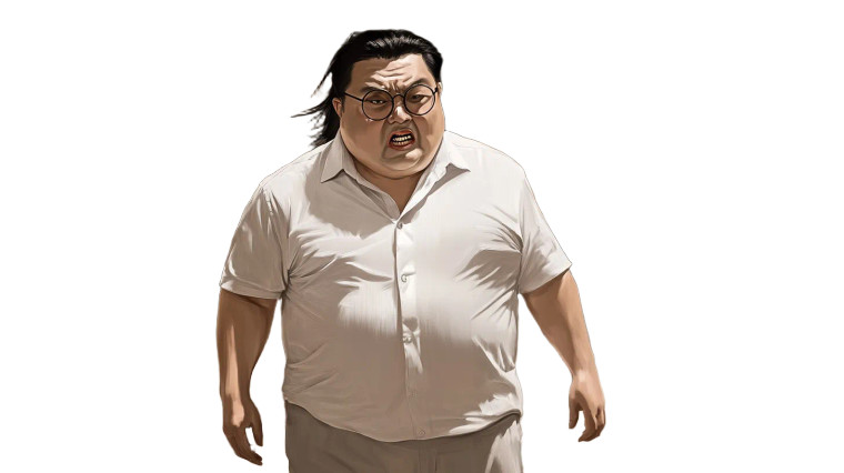 Angry Korean Man Vinyl Car Decal Sticker – Waterproof & UV-Resistant 8"