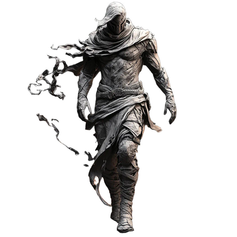 Anime Warrior Statue Vinyl Car Decal Sticker – Waterproof & UV-Resistant 8"