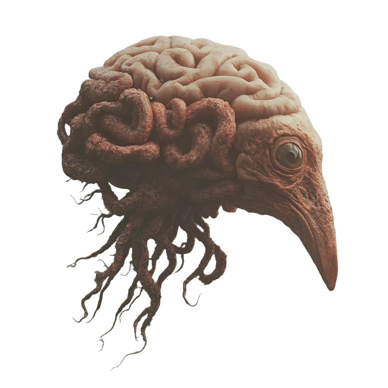 Tentacled Brain Creature Vinyl Car Decal Sticker – Waterproof & UV-Resistant 8"
