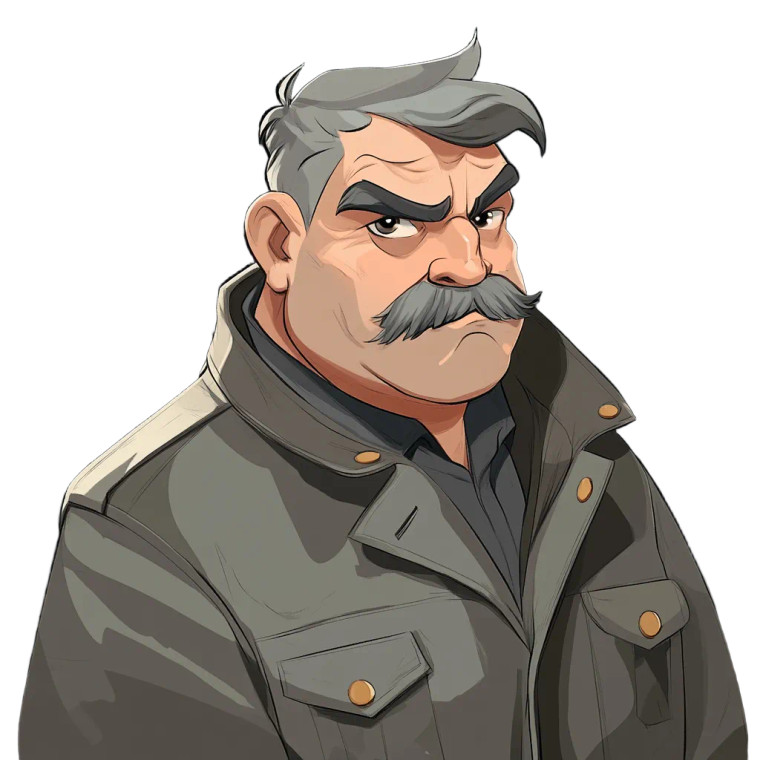 Cartoonish Military Man Vinyl Car Decal Sticker – Waterproof & UV-Resistant 8"