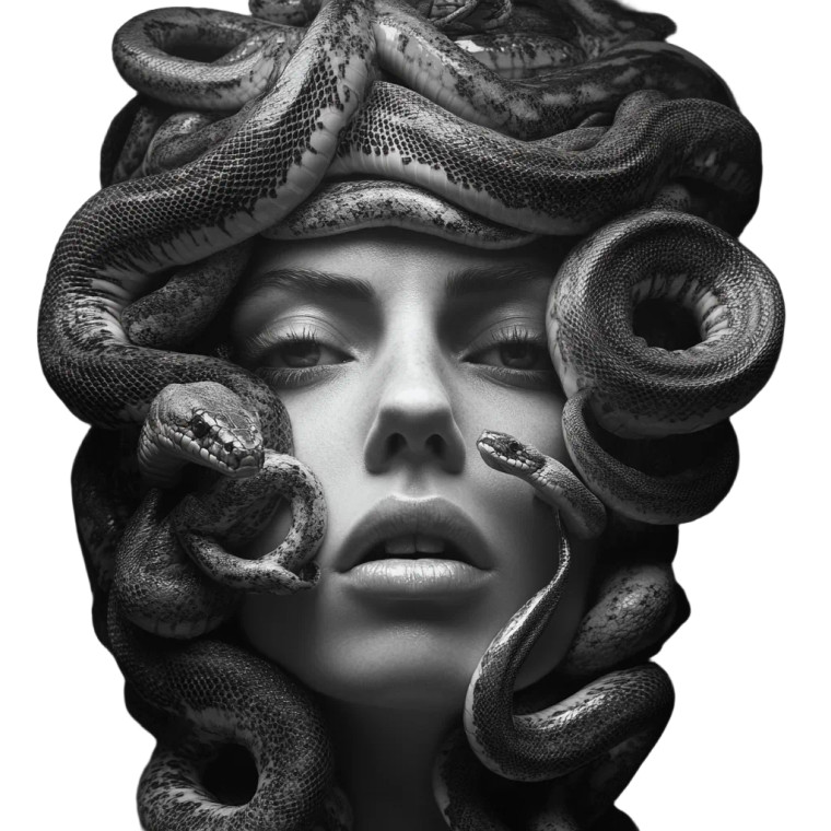 Beautiful Medusa Vinyl Car Decal Sticker – Waterproof & UV-Resistant 8"