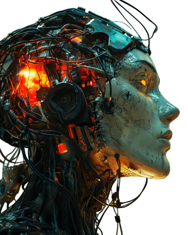 Hercules Cyborg Head V2 Vinyl Car Decal Sticker – Waterproof & UV-Resistant 8"