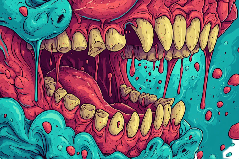 Monster Anatomy Illustration V2 Vinyl Car Decal Sticker – Waterproof & UV-Resistant 8"