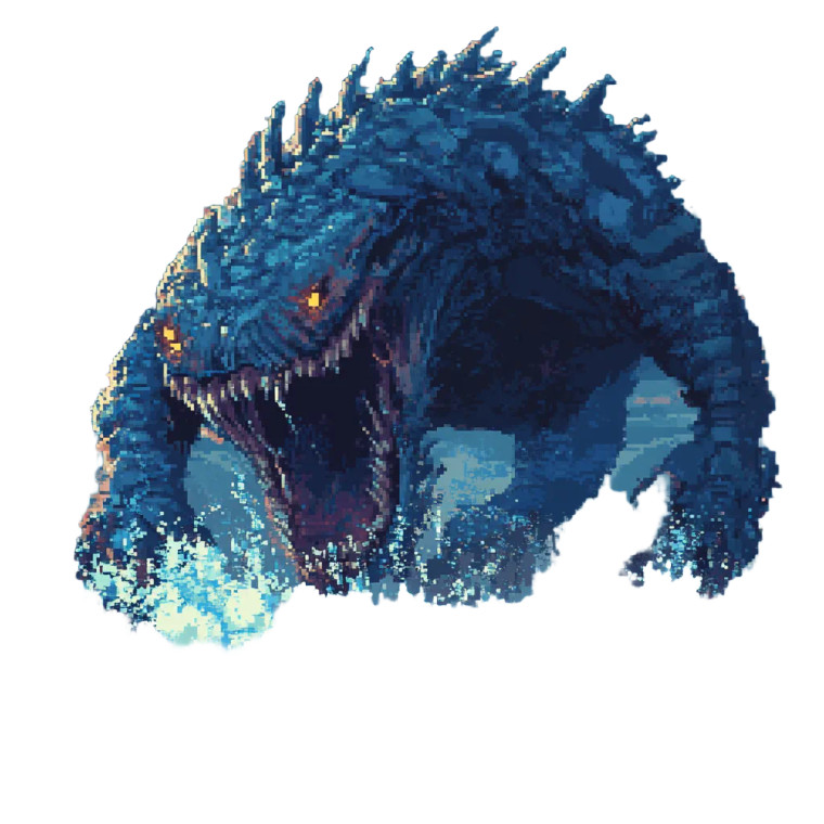 Water Behemoth Creature Vinyl Car Decal Sticker – Waterproof & UV-Resistant 8"