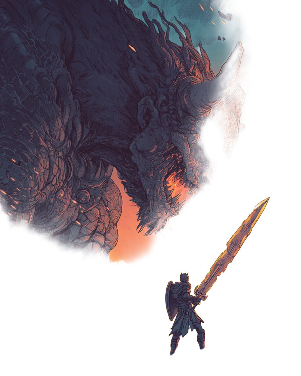 Knight Vs Fallen God Vinyl Car Decal Sticker – Waterproof & UV-Resistant 8"