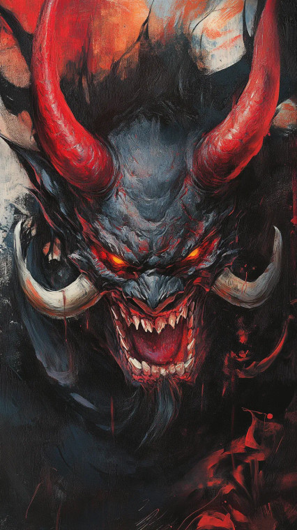 Japanese Demon V4 Vinyl Car Decal Sticker – Waterproof & UV-Resistant 8"
