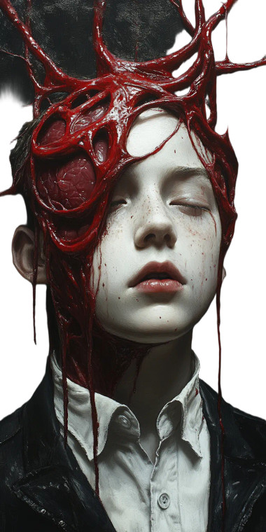 Dark Fantasy Portrait Vinyl Car Decal Sticker – Waterproof & UV-Resistant 8"