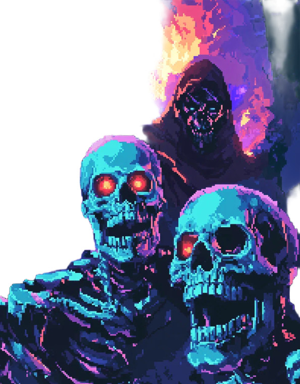 Scary Skeleton Warriors Vinyl Car Decal Sticker – Waterproof & UV-Resistant 8"