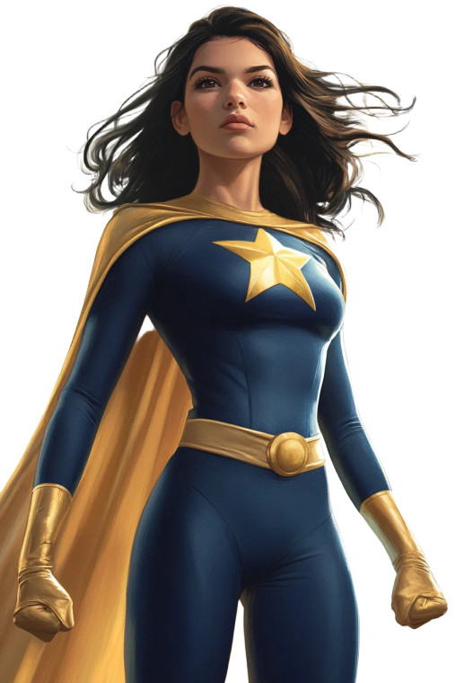 Latina Superhero Concept Vinyl Car Decal Sticker – Waterproof & UV-Resistant 8"