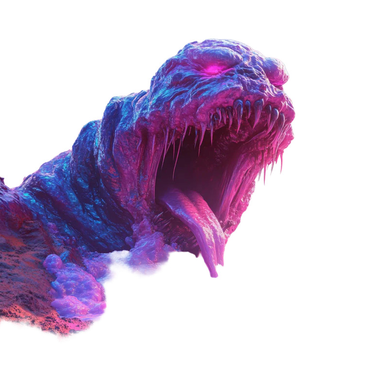 Mutated Slime Monster Vinyl Car Decal Sticker – Waterproof & UV-Resistant 8"