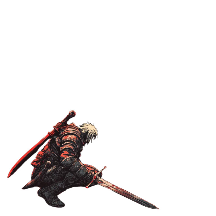 Wounded Hunter Vs Dragon Vinyl Car Decal Sticker – Waterproof & UV-Resistant 8"