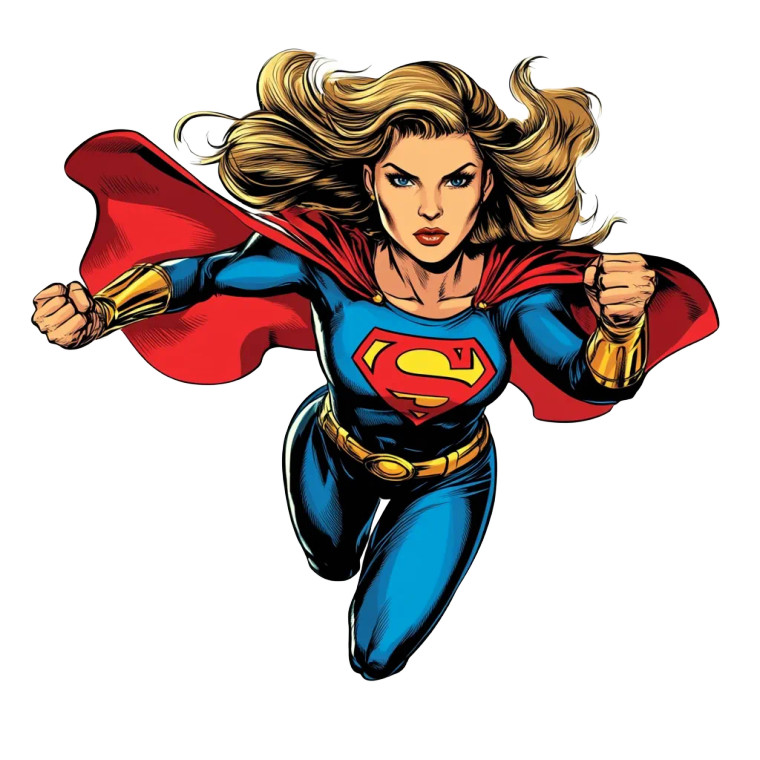 Female Superhero Vinyl Car Decal Sticker – Waterproof & UV-Resistant 8"