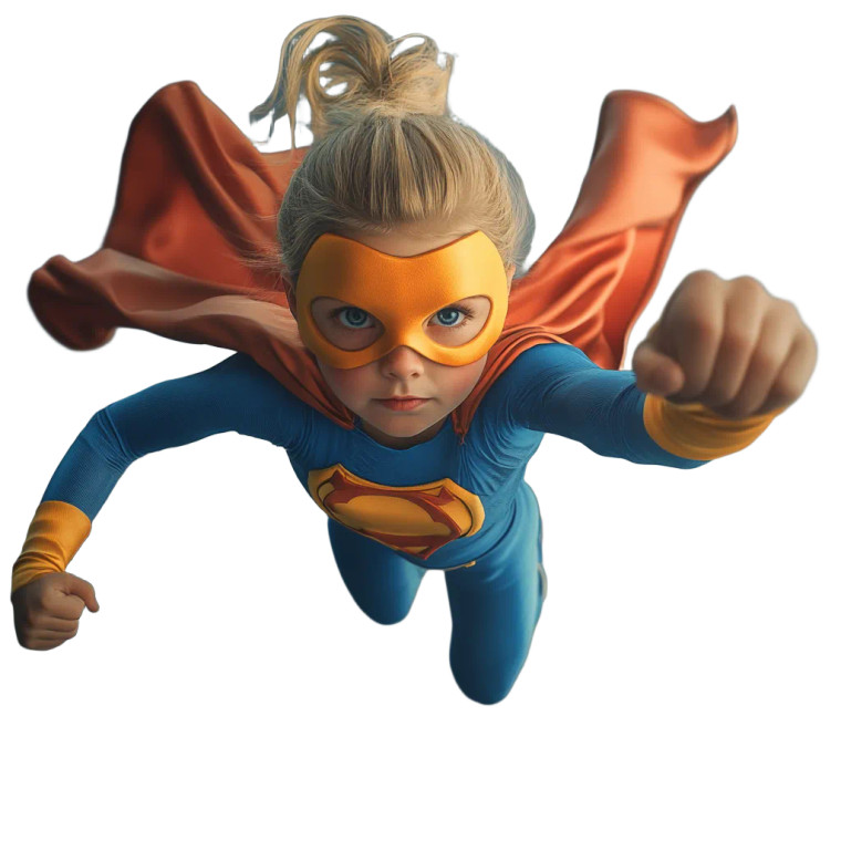 Superhero Girl Flying Vinyl Car Decal Sticker – Waterproof & UV-Resistant 8"