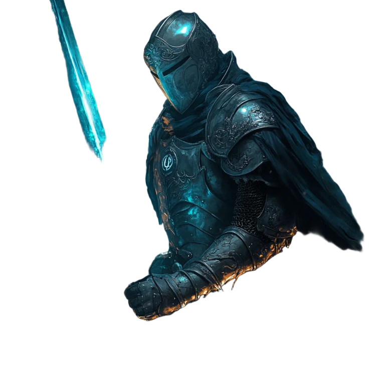 Eternal Flame Knight Vinyl Car Decal Sticker – Waterproof & UV-Resistant 8"