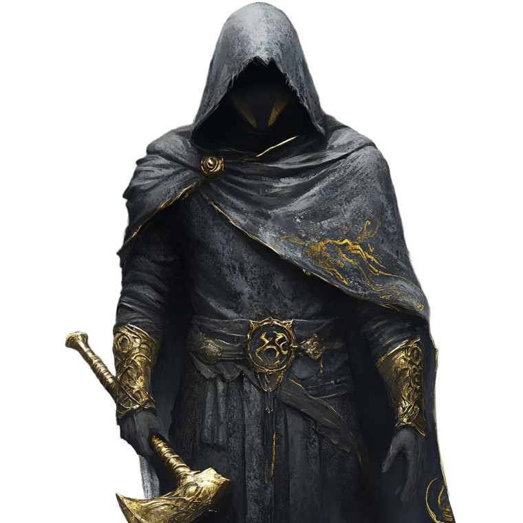 Grey Hooded Warrior Vinyl Car Decal Sticker – Waterproof & UV-Resistant 8"