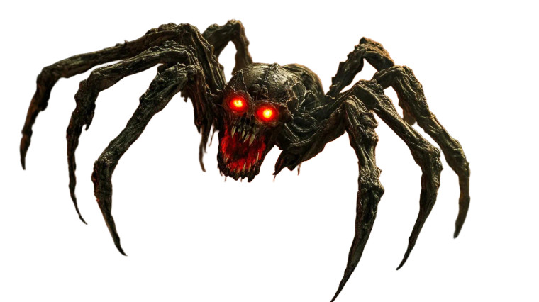 Skeletal Spider Horror Vinyl Car Decal Sticker – Waterproof & UV-Resistant 8"