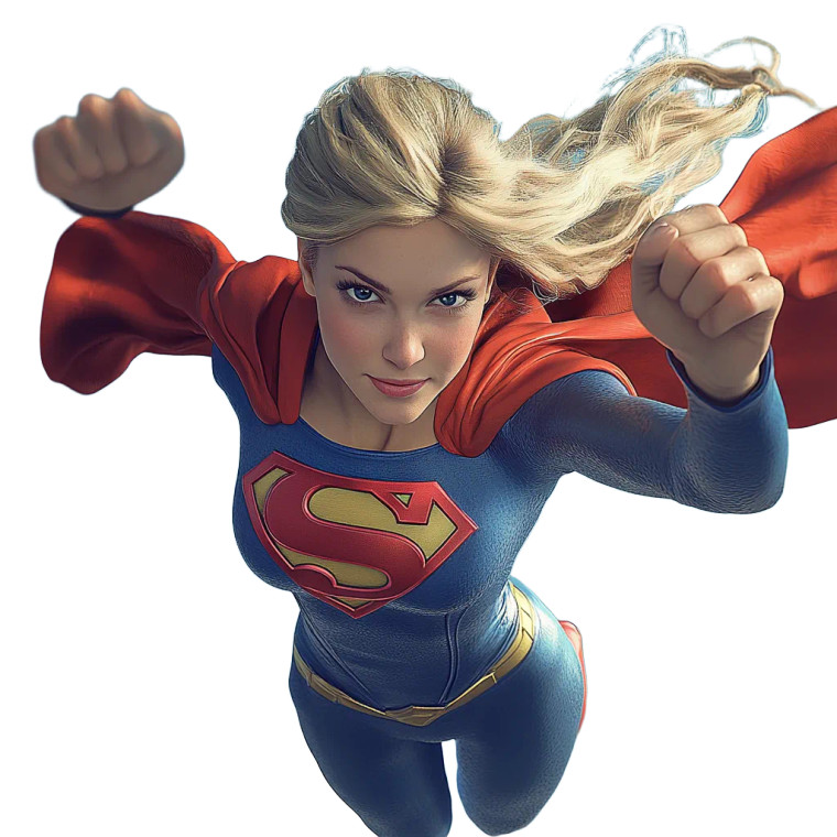 Super Girl Flying Vinyl Car Decal Sticker – Waterproof & UV-Resistant 8"