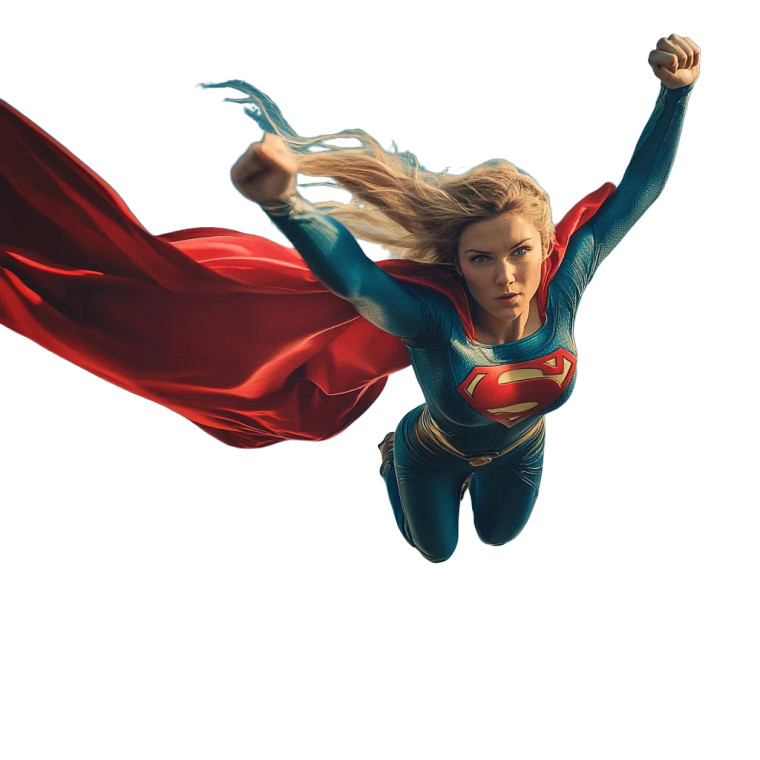Superwoman Flying Vinyl Car Decal Sticker – Waterproof & UV-Resistant 8"