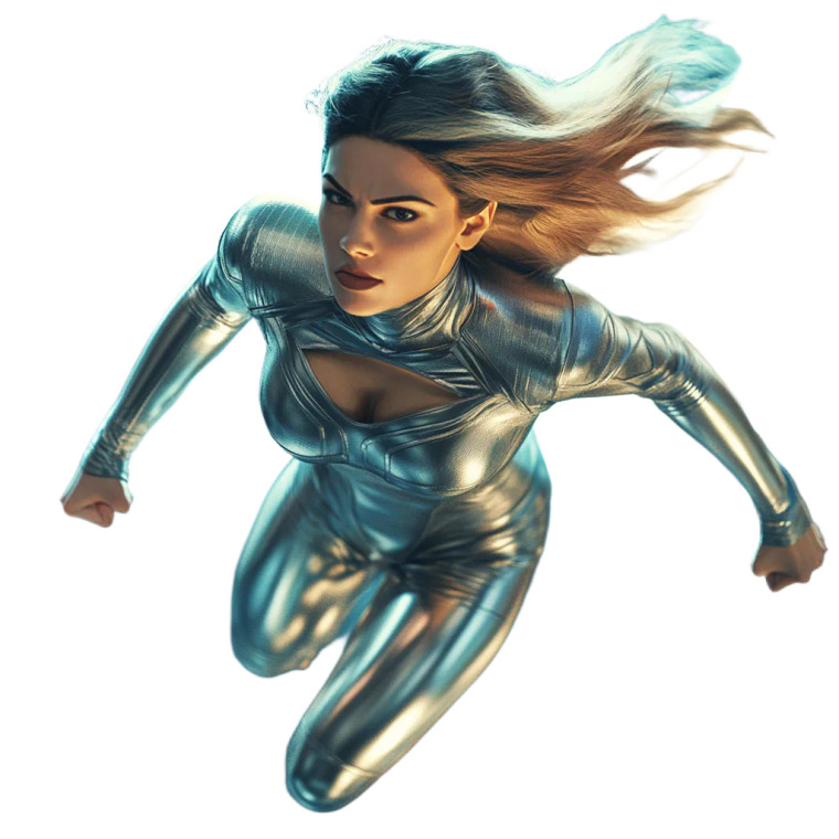 Superhero Woman V5 Vinyl Car Decal Sticker – Waterproof & UV-Resistant 8"