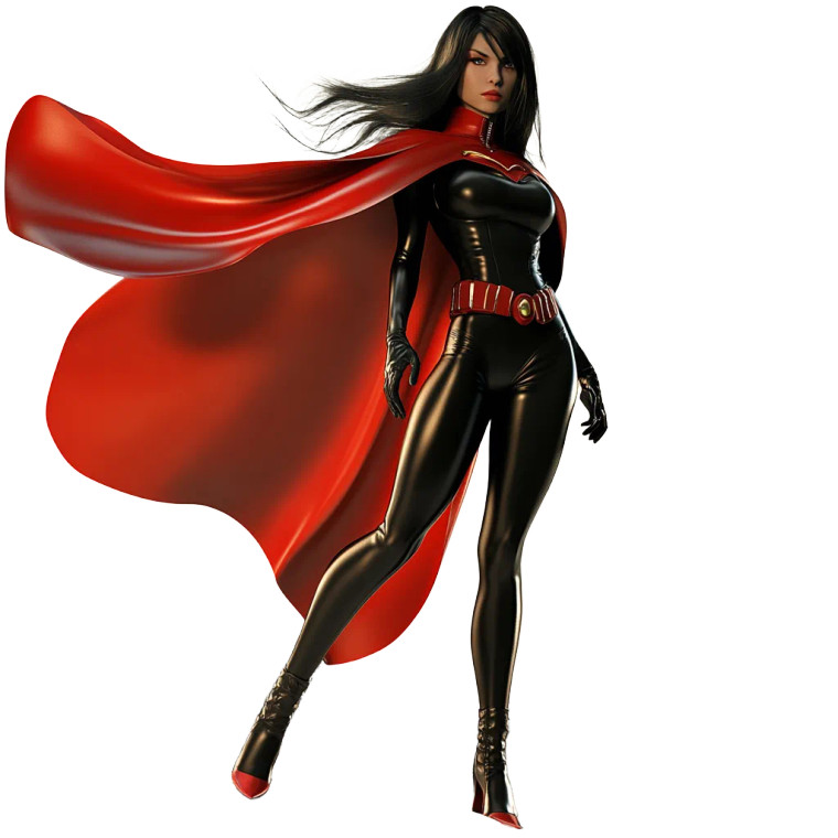 Shiny Superheroine Vinyl Car Decal Sticker – Waterproof & UV-Resistant 8"