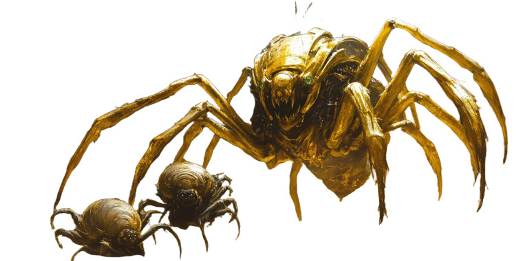 Golden Insect Warrior Vinyl Car Decal Sticker – Waterproof & UV-Resistant 8"