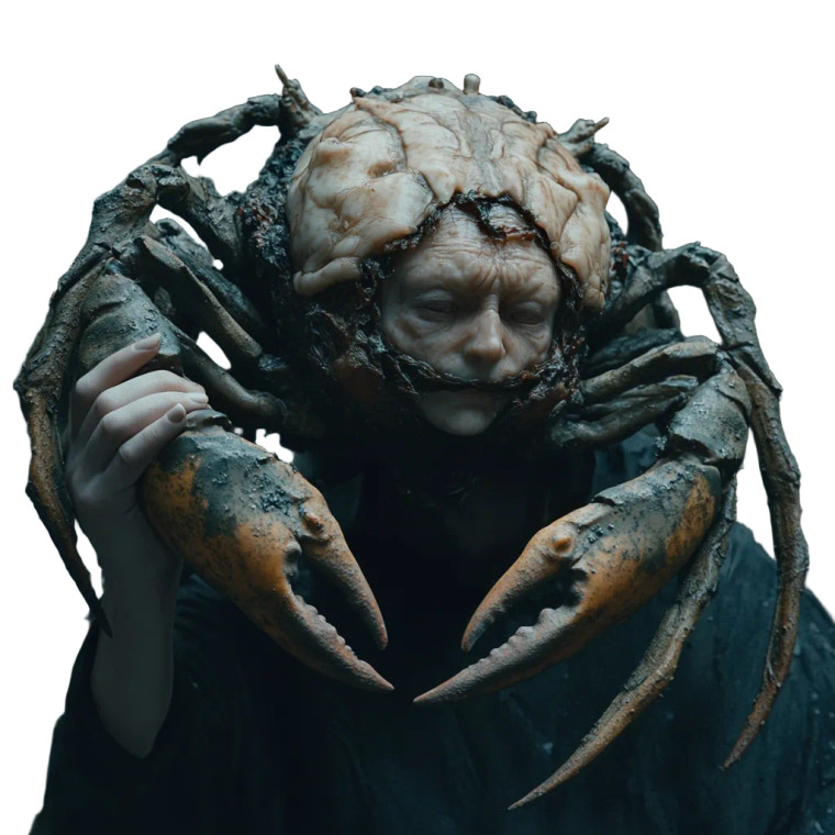 Human-Crab Chimera Vinyl Car Decal Sticker – Waterproof & UV-Resistant 8"