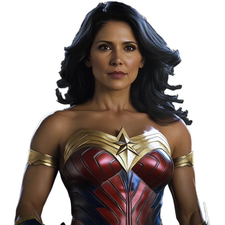 Tulsi As Wonder Woman Vinyl Car Decal Sticker – Waterproof & UV-Resistant 8"