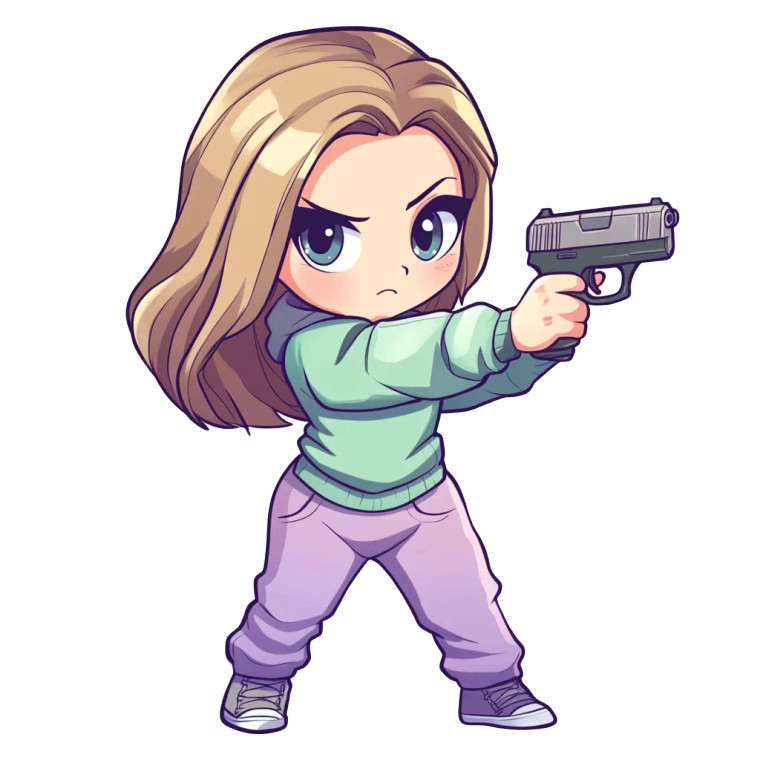 Chibi Fortnite Shooter Vinyl Car Decal Sticker – Waterproof & UV-Resistant 8"