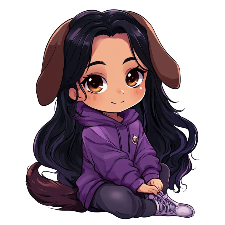 Chibi Anime Girl V3 Vinyl Car Decal Sticker – Waterproof & UV-Resistant 8"