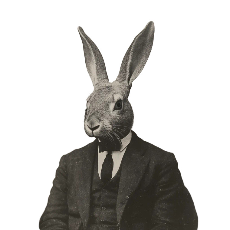 Creepy Rabbit Man Vinyl Car Decal Sticker – Waterproof & UV-Resistant 8"