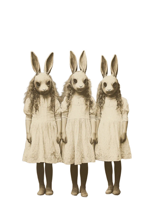 Victorian Rabbit Mask Girls Vinyl Car Decal Sticker – Waterproof & UV-Resistant 8"