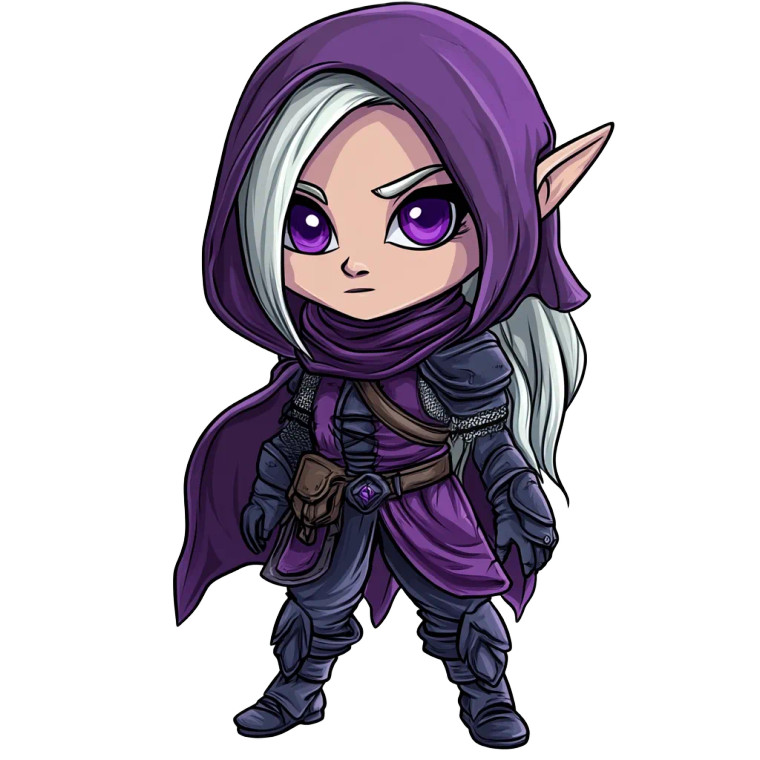 Anime Chibi Rogue Vinyl Car Decal Sticker – Waterproof & UV-Resistant 8"