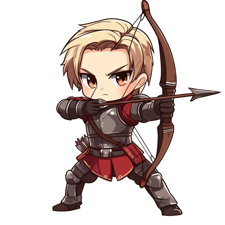 Polish Chibi Archer Vinyl Car Decal Sticker – Waterproof & UV-Resistant 8"