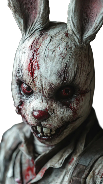 Horror Easter Bunny Vinyl Car Decal Sticker – Waterproof & UV-Resistant 8"