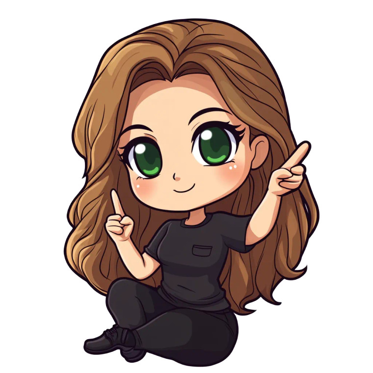 Chibi Teacher Vinyl Car Decal Sticker – Waterproof & UV-Resistant 8"